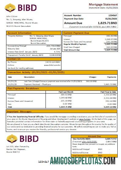 Brunei Bank Islam Brunei Darussalam Bank Declaração de hipoteca Scr baixar para verificação
